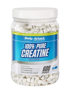 BODY ATTACK 100% Pure Creatine (600 caps)
