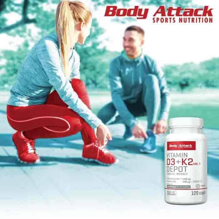 BODY ATTACK Vitamin D3+K2 Depot