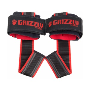GRIZZLY FITNESS Super Grip Deluxe Pro Weight Lifting Straps with Wrist Wraps