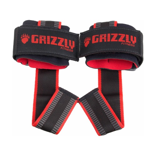 GRIZZLY FITNESS Super Grip Deluxe Pro Weight Lifting Straps with Wrist Wraps