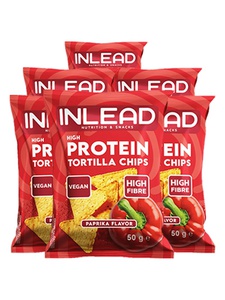INLEAD High Protein Tortilla Chips 6x50g (Paprika)