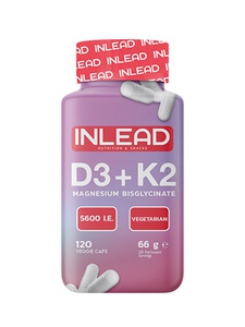 INLEAD Vitamin D3 + K2 + Magnesium (120 Caps)