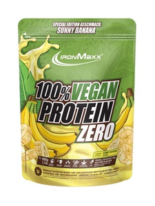 IRONMAXX 100% Vegan Protein Zero (Sunny Banana, 500g)