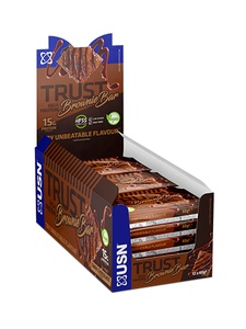 USN Trust Vegan Brownie Bars 12x60g (Dark Chocolate)