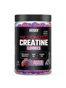 WEIDER Micronized Creatine Gummies (Blackberry & Strawberry, 60 Gummies)